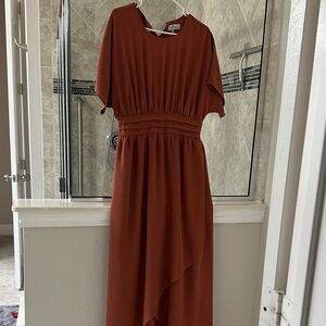 Elegant Rust Dress - Piper and Scoot